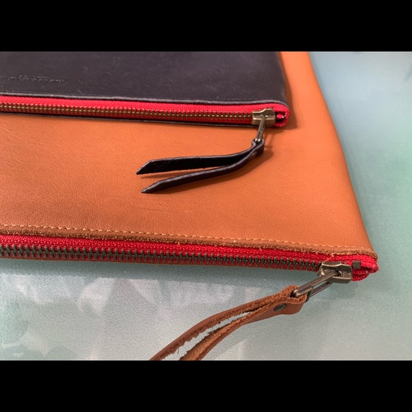 Rue de Bretagne buttery soft leather clutches - Picture 2 of 8